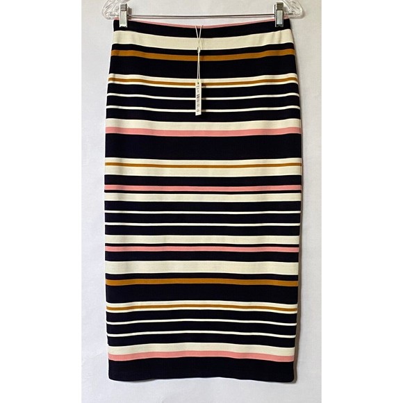 Max Studio Dresses & Skirts - Max Studio Skirt Womens Small Multicolor Stripes NWT Stretch Career
